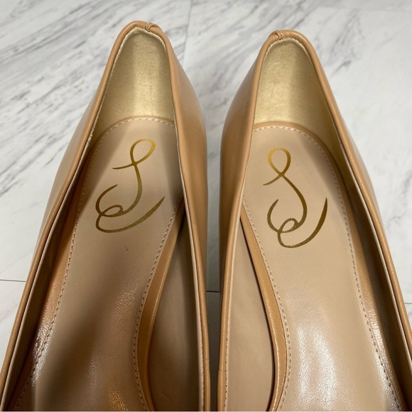 Sam Edelman Franci Pointed Toe Tan Light Brown Leather Pump 8 1/2 M - Picture 13 of 15